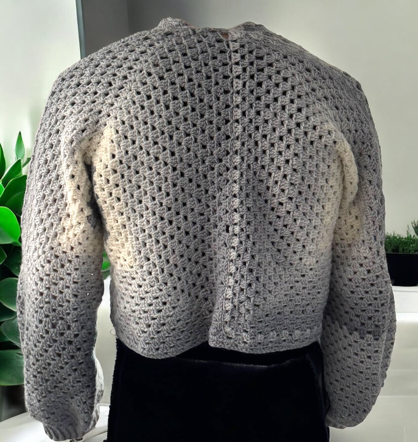 Cardigans gris/blanc