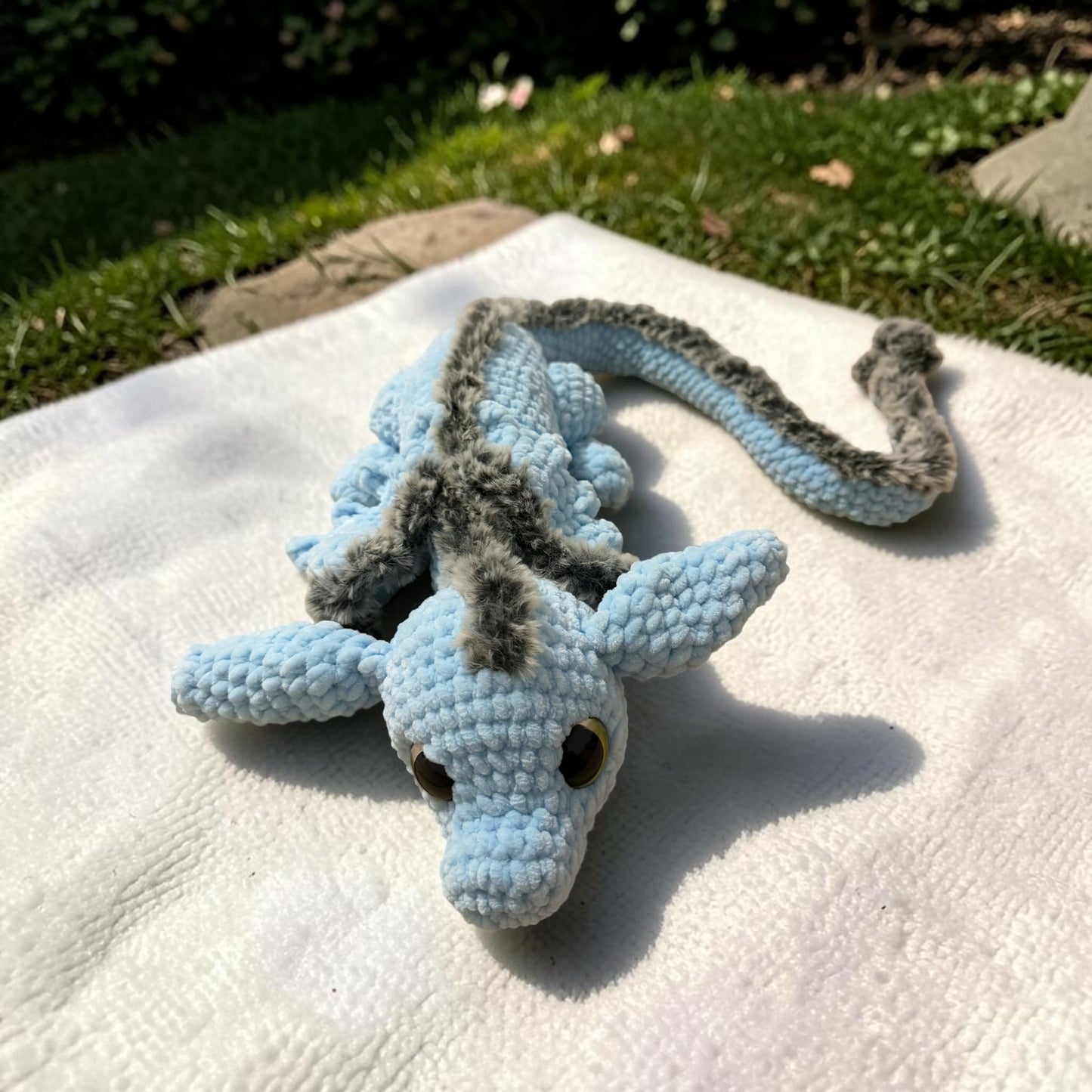 Zarina le dragon, peluche amigurumi au crochet fait main - Da&va