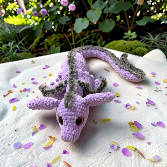 Zarina le dragon, peluche amigurumi au crochet fait main - Da&va